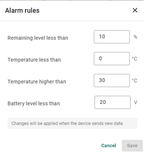 Alarm Config