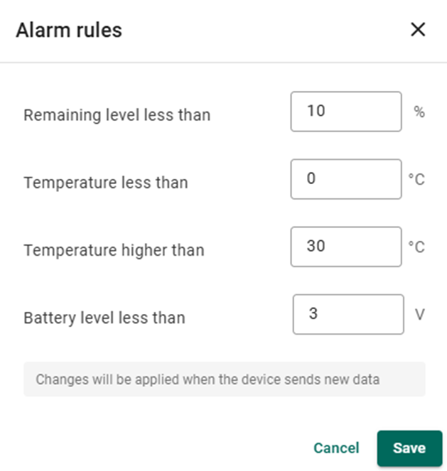 Alarm setting 2