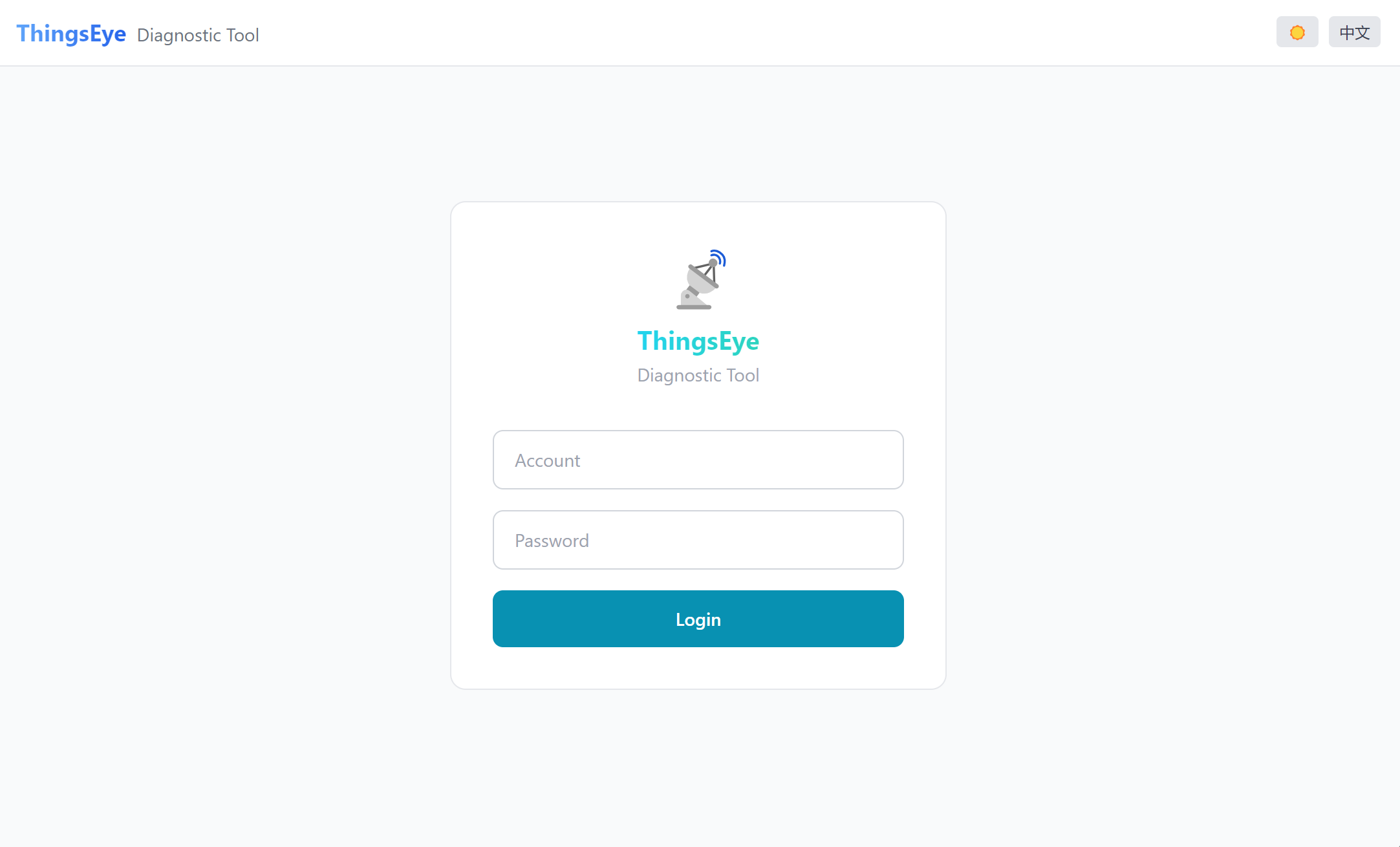 Login page